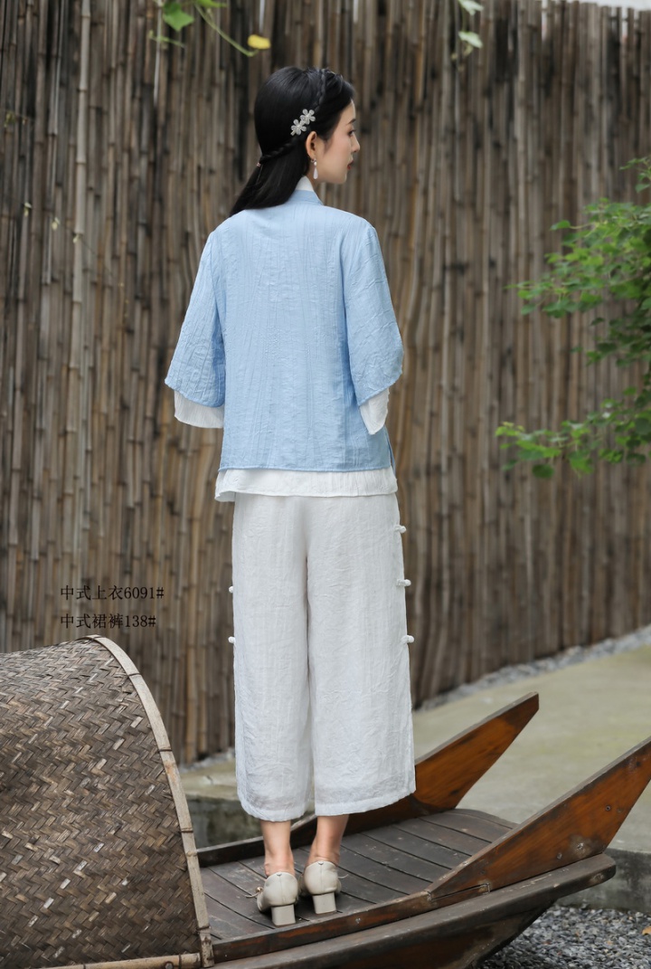 Loose cozy elegant frenum generous culottes a set