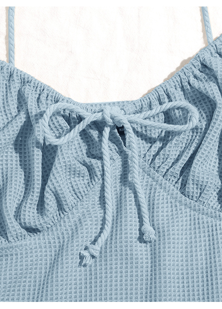 Fold sling sweater front bandage drawstring underwear