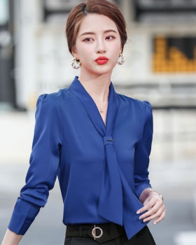Blue autumn tops wears outside shirt for women