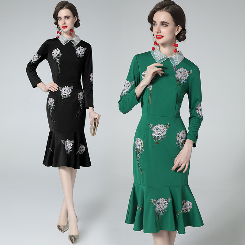 European style temperament slim mermaid decorous dress