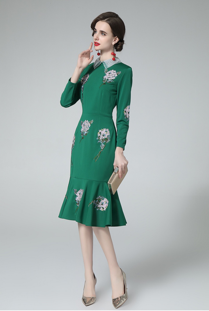 European style temperament slim mermaid decorous dress