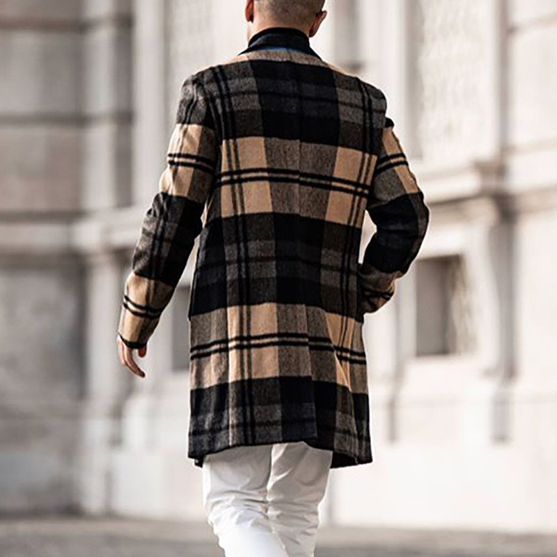 Long European style overcoat autumn woolen coat