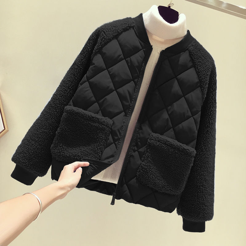 Splice winter short large yard cotton coat for women