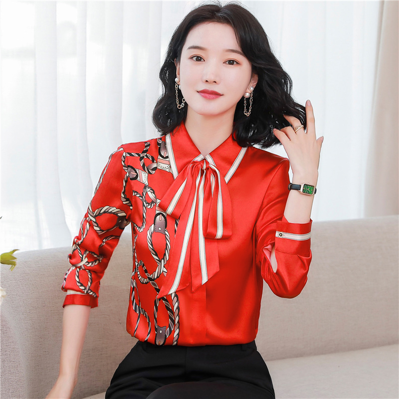 Printing autumn Western style loose shirt for women