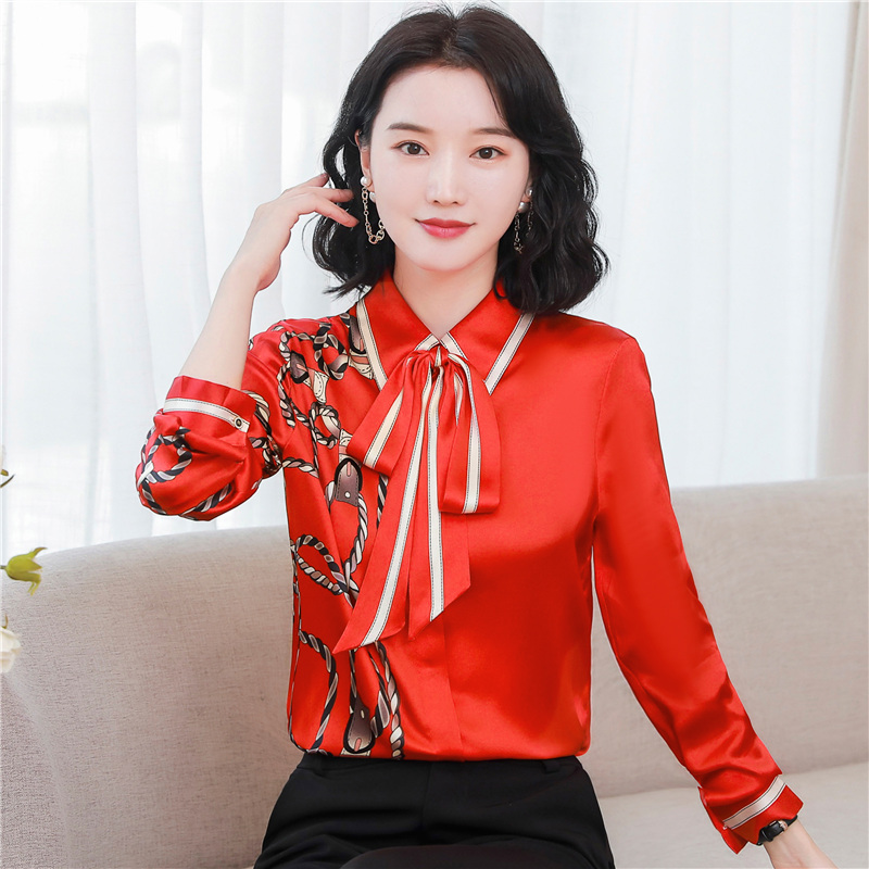 Printing autumn Western style loose shirt for women