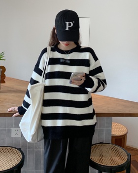 Stripe lazy thick autumn and winter sweater for women