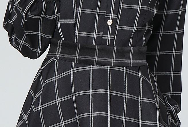 Medium waist British style fashion big skirt dress