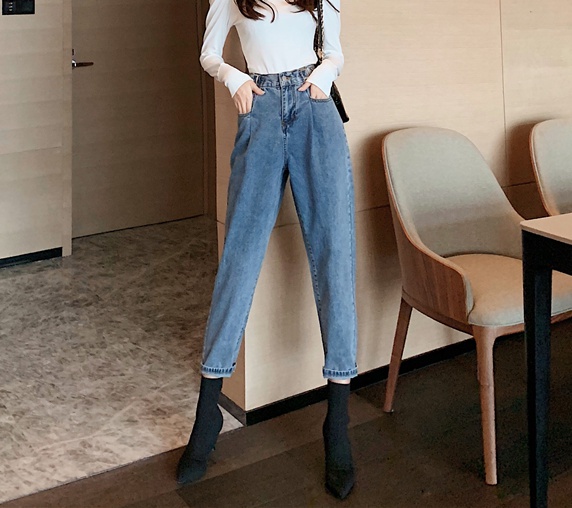 Temperament fashion nine pants Korean style jeans for women