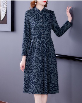 Mink velvet middle-aged Western style bottoming dress