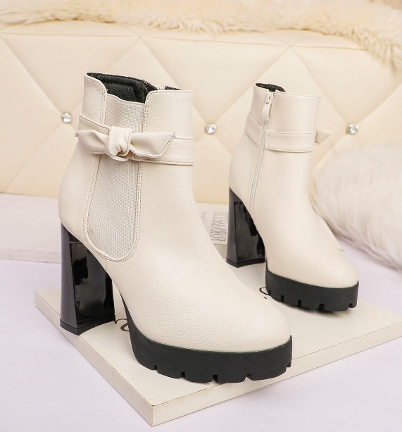 High-heeled European style women's boots thick martin boots