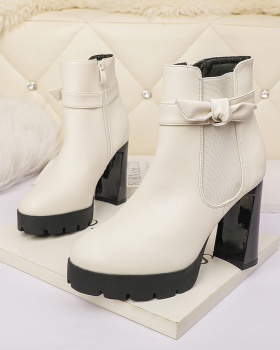 High-heeled European style women's boots thick martin boots