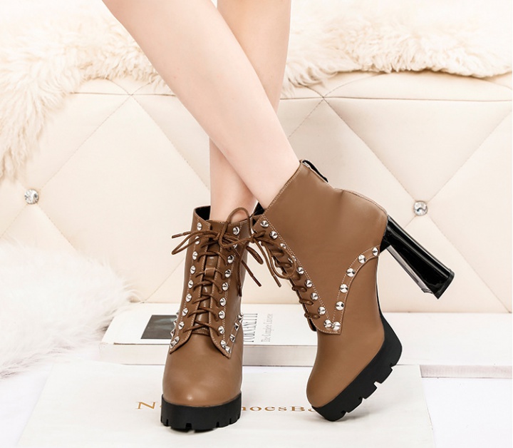 Thick crust short boots slim martin boots for women