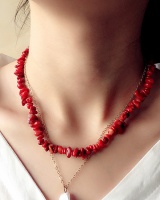 Colors national style irregular crystal necklace for women