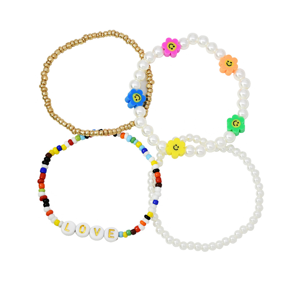 Splice pearl bracelets flowers beads accessories