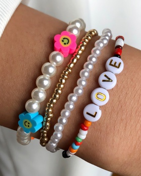 Splice pearl bracelets flowers beads accessories