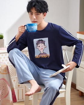 Printing pullover double color pajamas a set for men