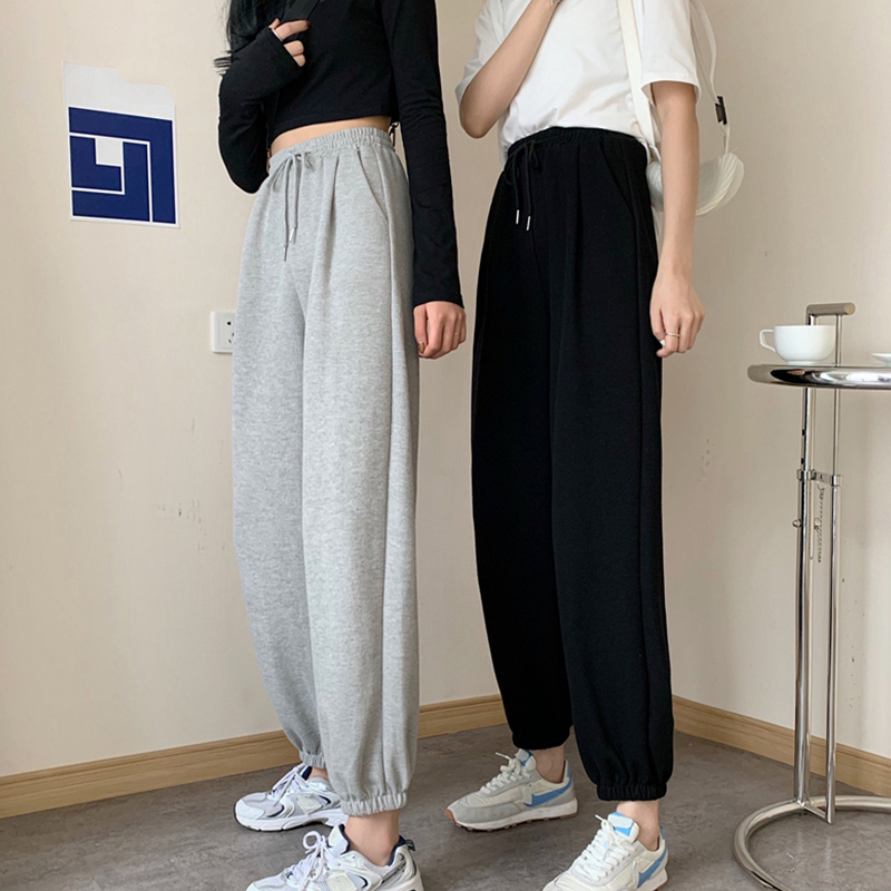 Casual winter Korean style loose sweatpants for women
