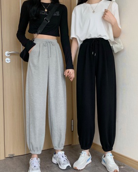 Casual winter Korean style loose sweatpants for women