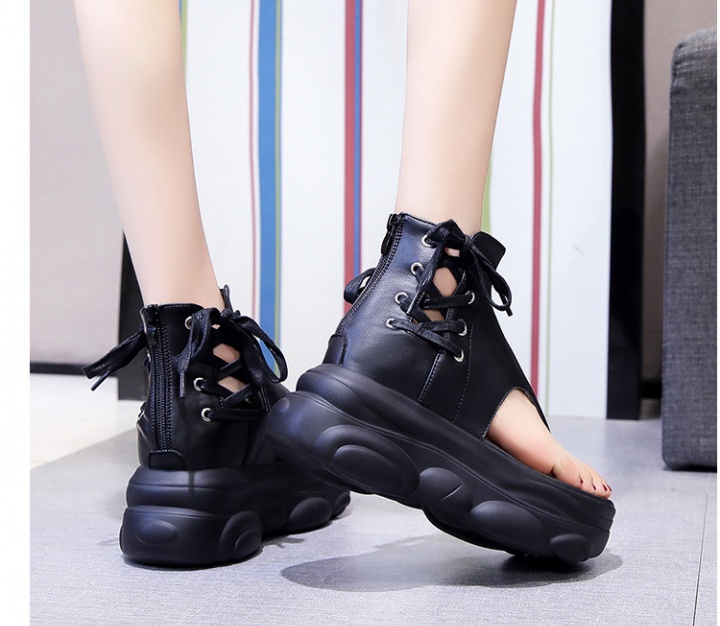 Trifle fashion  thick crust rome summer boots for women