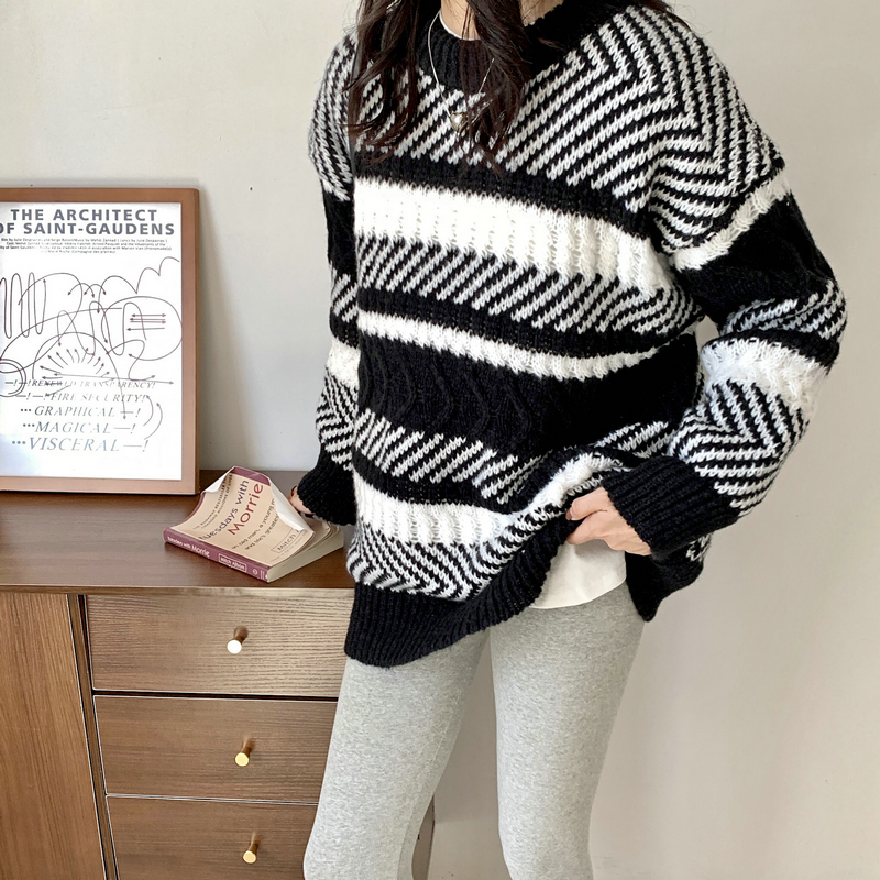 Autumn and winter lazy tops wears outside sweater for women