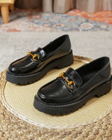 Korean style wear thick crust low fashion leather shoes