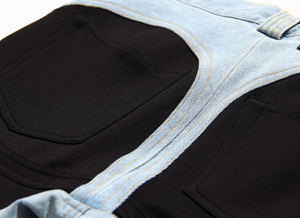 Splice elasticity jeans washed autumn long pants