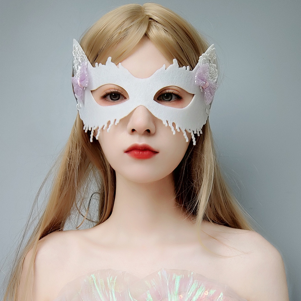 Party white bow decoration mask lovely halloween accessories