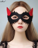 Mask couples halloween half face devil fox accessories