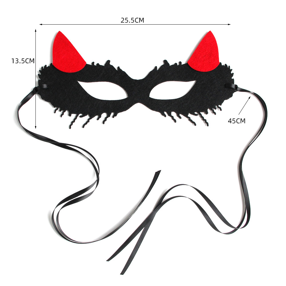 Mask couples halloween half face devil fox accessories