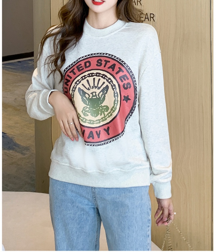 Couples pullover autumn street badge hoodie