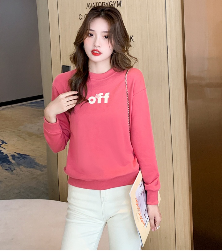 Loose letters tops Korean style hoodie for women