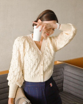 Light Korean style knitwear sweater temperament pearl shirts