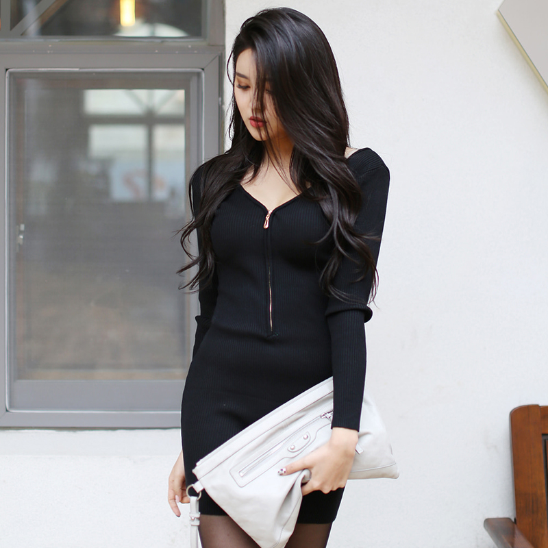 Autumn and winter dress knitted T-back for women