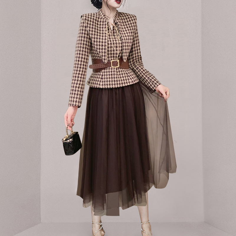 Fashion light autumn and winter skirt 2pcs set