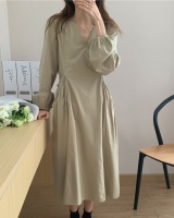 France style pure temperament Korean style large pockets dress