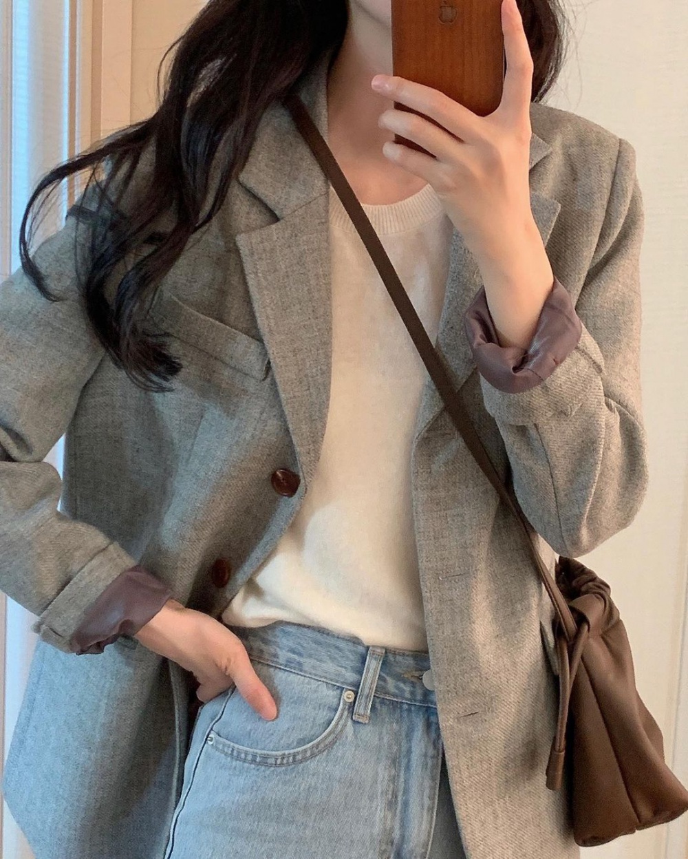 Simple Korean style business suit all-match coat