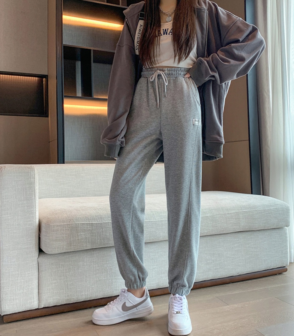 Korean style all-match thick winter sweatpants for women