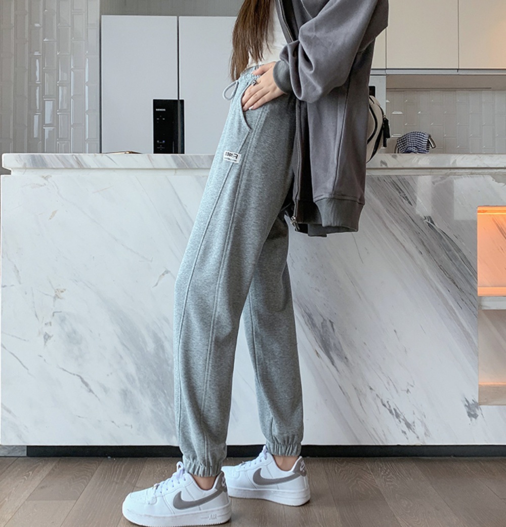 Korean style all-match thick winter sweatpants for women