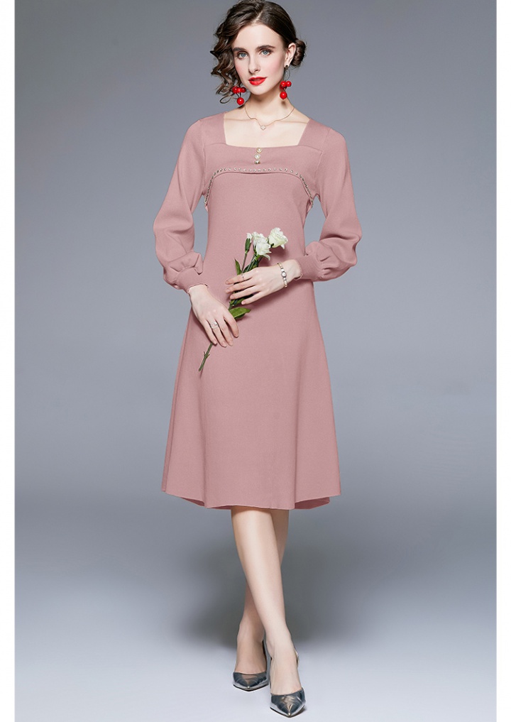 Temperament France style retro pinched waist dress for women
