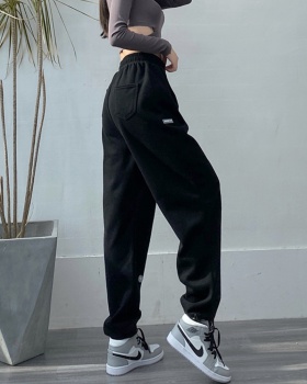 Loose Casual winter harem thick sweatpants for women