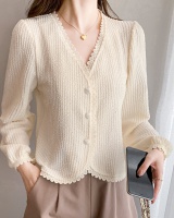 Korean style all-match tops autumn and winter shirt for women