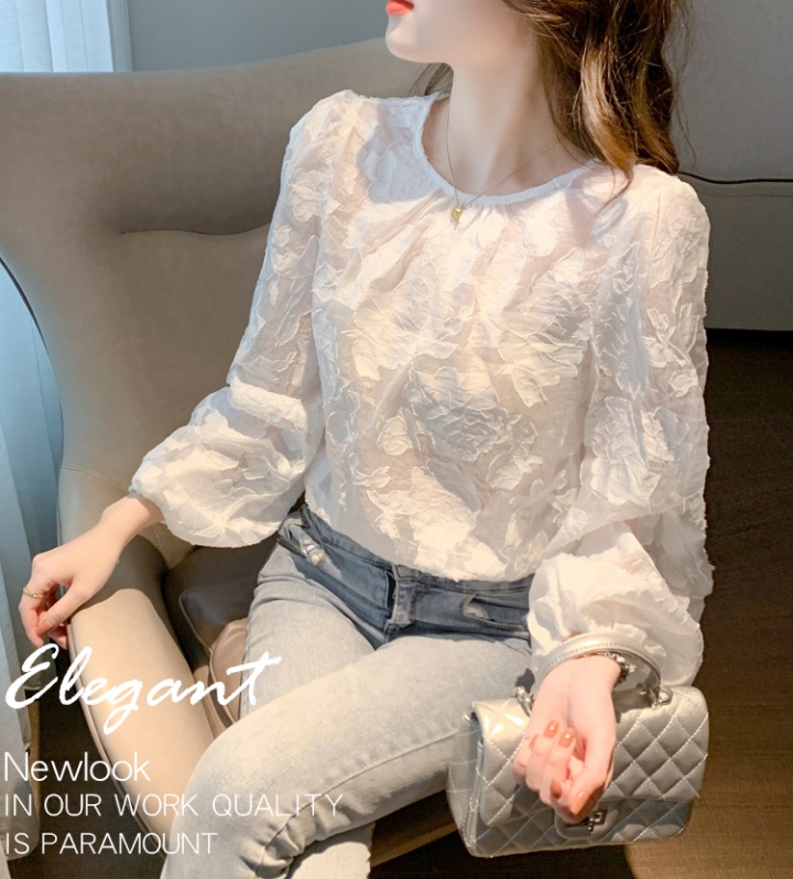Autumn and winter tops embroidered shirt for women