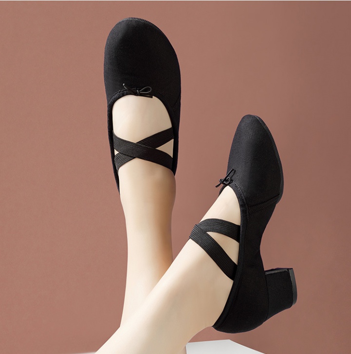 Adult ballet middle-heel soft soles shoes