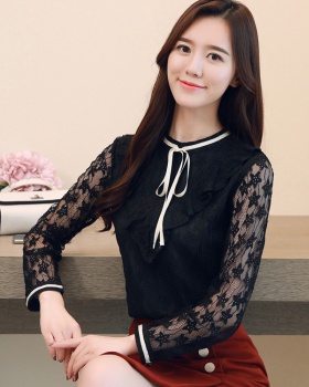 Autumn fashion bottoming shirt lace tops for women