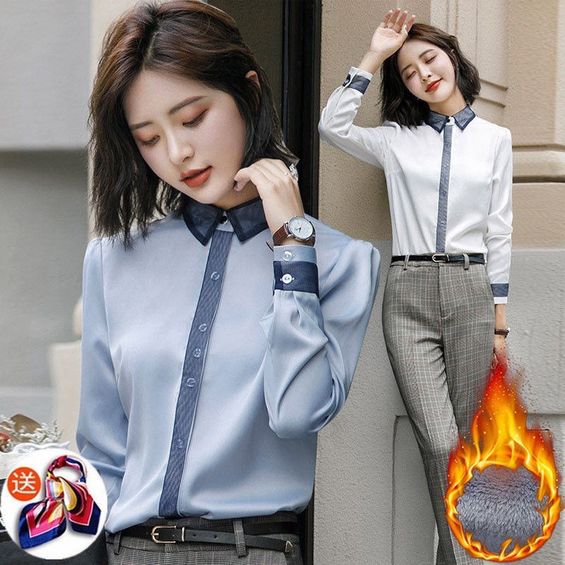 Thick wears outside shirt thermal business suit for women