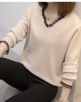 Western style slim autumn lace bottoming Cover belly sweater