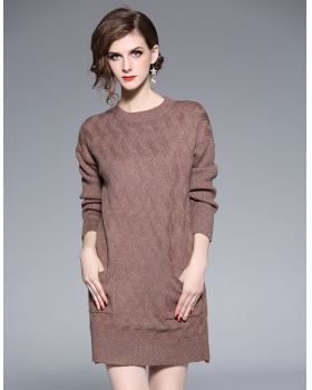 Colors all-match bottoming sweater knitted slim braid