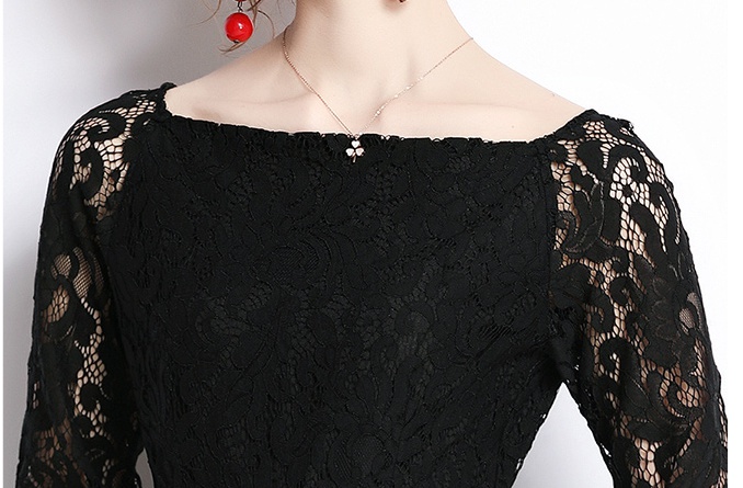 Embroidery belt lace dress