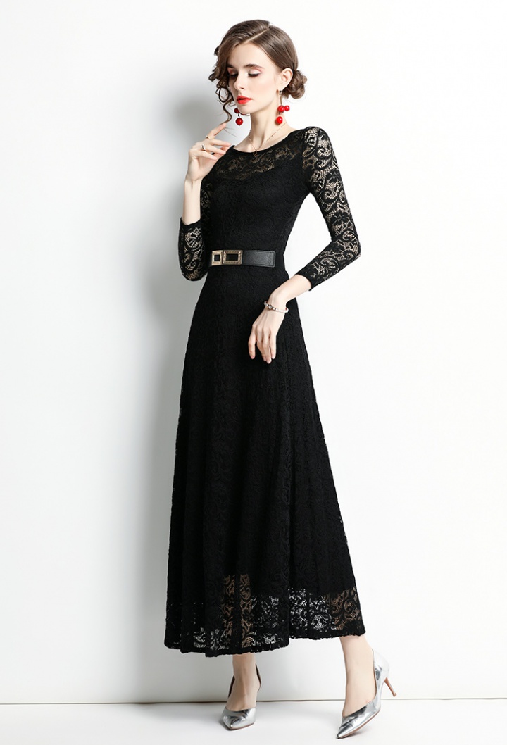 Lace embroidery dress