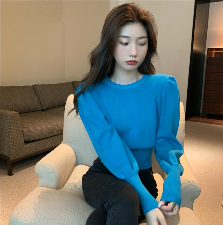 Puff sleeve autumn and winter sweater pullover tops